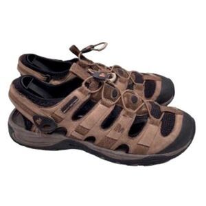 Merrell Kangaroo Sandals Brown J87845 Oudoor Hiking Trail Size 12 Men's
